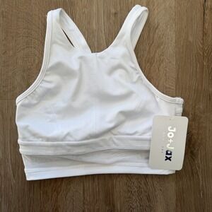 NWT Jo + Jax Dancewear Activewear Apollo White Crop Top Bra Adult Size XXS (00)